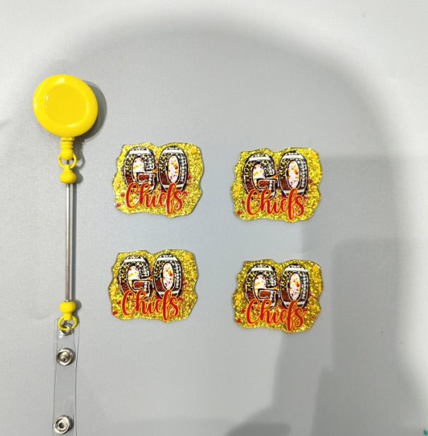 Wholesale 10pcs/Pack Gold and Red Glitter Sand Letters DIY Acrylic Flatbacks for Badge Reels Keychains